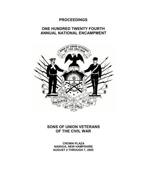 2005 Proceedings - Sons of Union Veterans of the Civil War