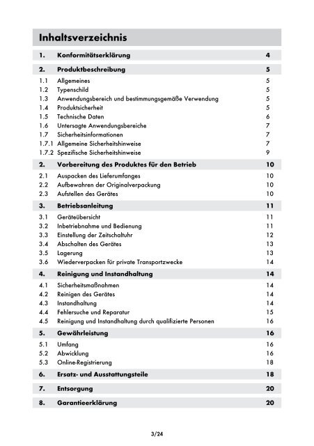 Bedienungsanleitung - Rowi