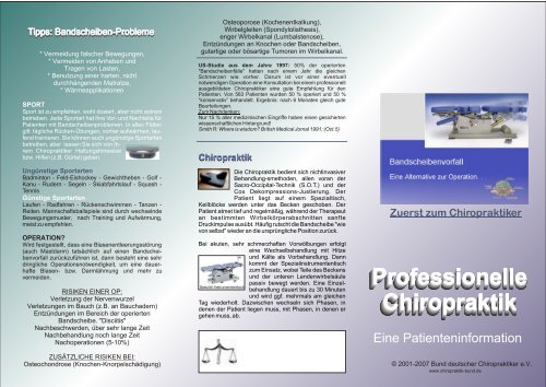 Professionelle Chiropraktik - Bund deutscher Chiropraktiker e.v.