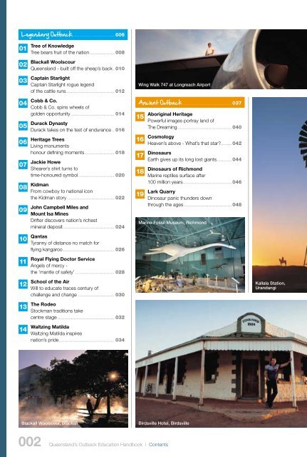 Outback Education Handbook PDF - Tourism Queensland