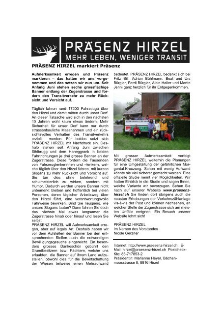 Dorfblatt 64 - Gemeinde Hirzel