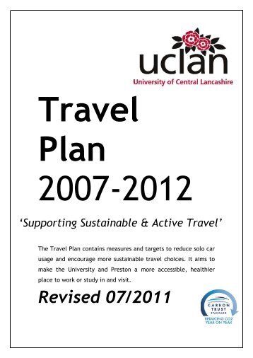 UCLan Travel Plan - University of Central Lancashire