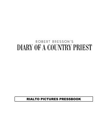 download Diary of a Country Priest pressbook - Rialto Pictures