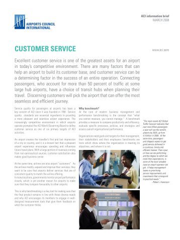 CUSTOMER SERVICE - Airports Council International