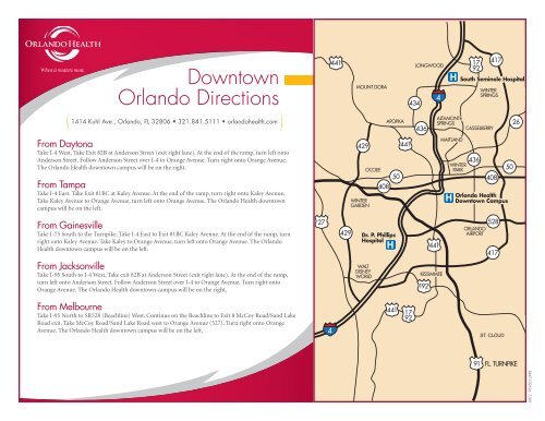 downtown campus map - Orlando Health