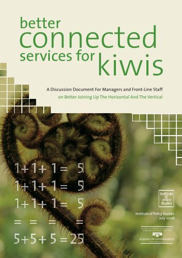 Better Connected Services for Kiwis - Institute for Governance and ...