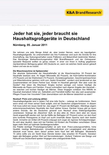 Jeder hat sie, jeder braucht sie ... - K&A BrandResearch