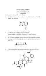 Organic Paper #1 - The Department of Chemistry, UWI, Mona, Jamaica