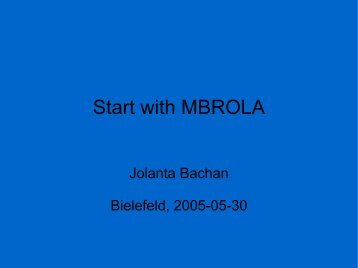 Install the MBROLA