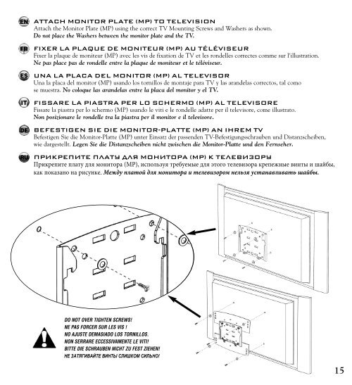 FLAT PANEL TV WALL MOUNT SUPPORT MURAL D ... - Bell'O