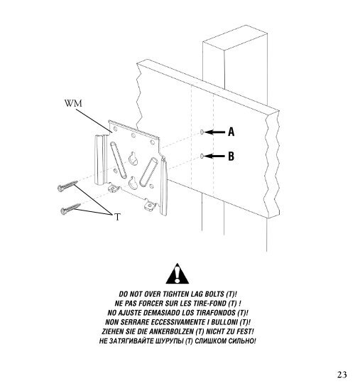 FLAT PANEL TV WALL MOUNT SUPPORT MURAL D ... - Bell'O