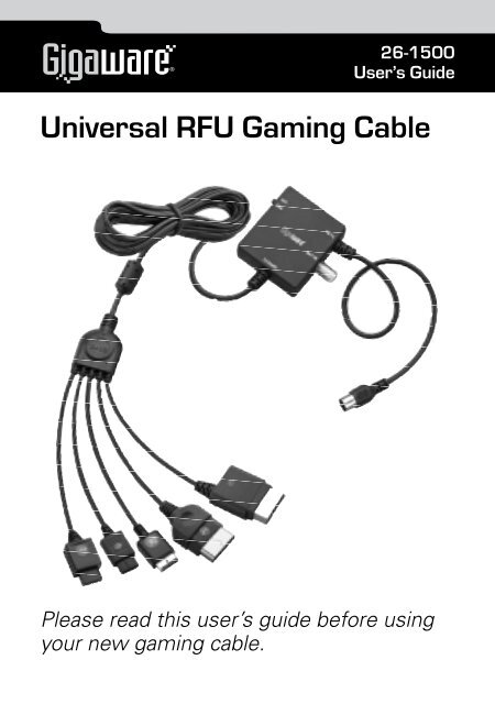 GigawareÂ® Universal Gaming RFU Adapter (User's ... - Radio Shack