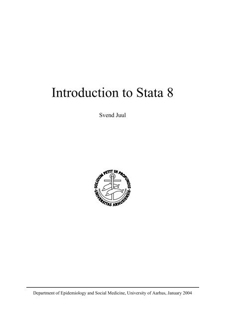 Introduction to Stata 8 - (GRIPS