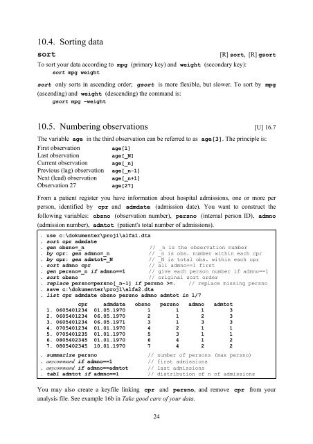 Introduction to Stata 8 - (GRIPS