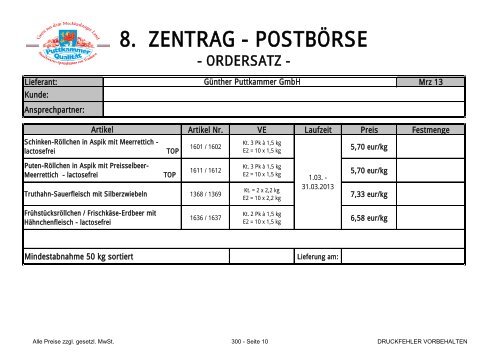 8. ZENTRAG - POSTBÃRSE