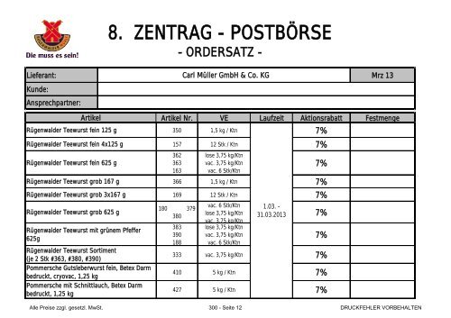 8. ZENTRAG - POSTBÃRSE