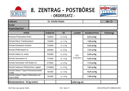 8. ZENTRAG - POSTBÃRSE