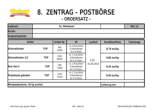 8. ZENTRAG - POSTBÃRSE