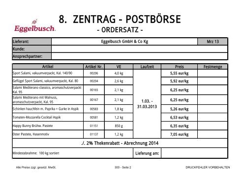 8. ZENTRAG - POSTBÃRSE