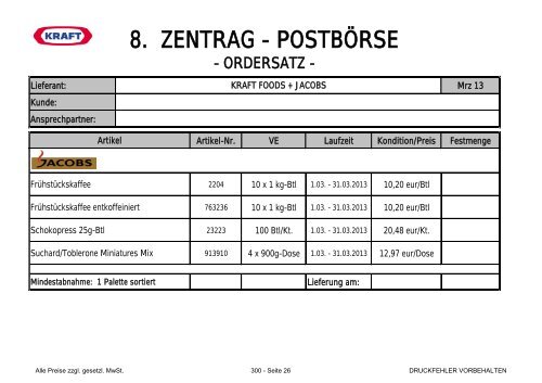 8. ZENTRAG - POSTBÃRSE