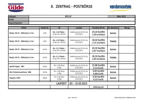 8. ZENTRAG - POSTBÃRSE