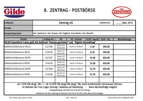 8. ZENTRAG - POSTBÃRSE