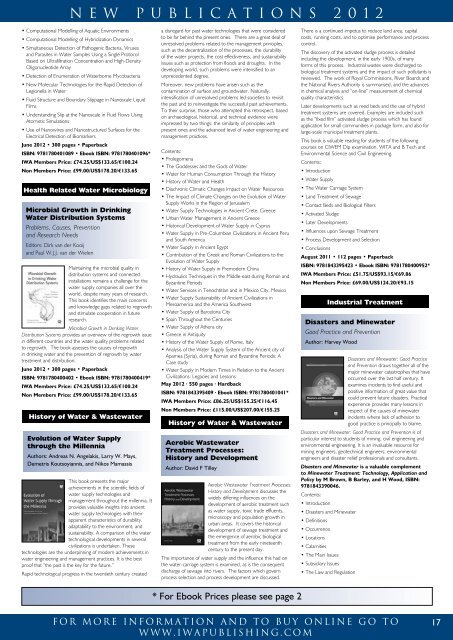 PUBLICATIONS CATALOGUE 2012 - IWA Publishing