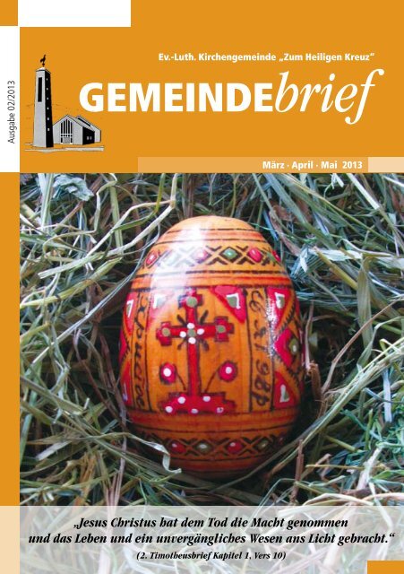 Gemeindebrief Ausgabe 2/2013 - Ev.-Luth. Kirchengemeinde .Zum ...