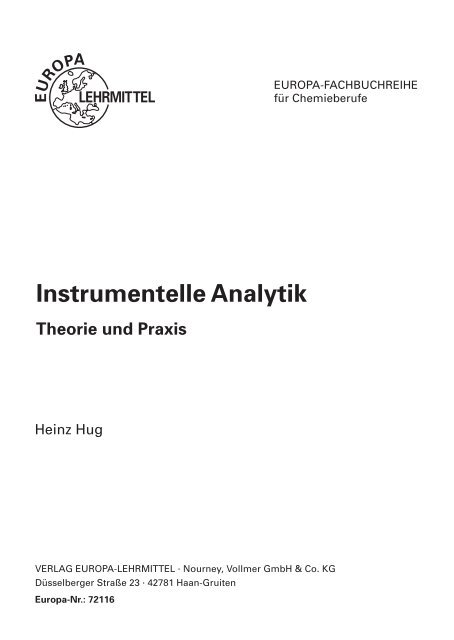 Instrumentelle Analytik - Europa-Lehrmittel