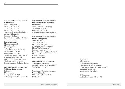 R UND B RIEF 11 6 . - Communität Christusbruderschaft Selbitz