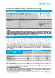 Creditreform Rating Summary: - Anleihen-Finder.de
