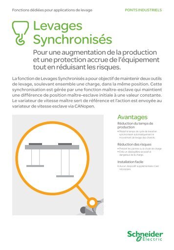 Synchronisation des positions de levage - Schneider Electric