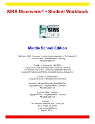 SIRS Discoverer Â® â¢ Student Workbook - ProQuest