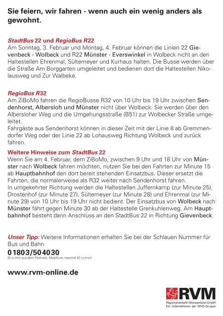 Fahrplan ZiBoMo - RVM