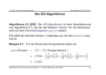 Der ID3-Algorithmus