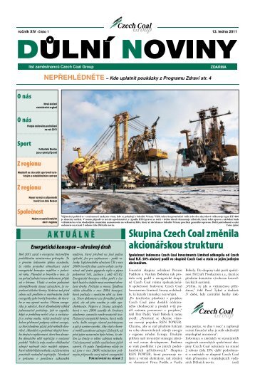 DÃ…Â¯lnÃƒÂ­ noviny roÃ„ÂnÃƒÂ­k XIV Ã„ÂÃƒÂ­slo 1 - Czech Coal