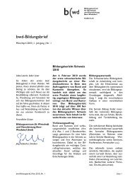 Bildungsbrief 2010 - Nr. 01 - bwd Bern