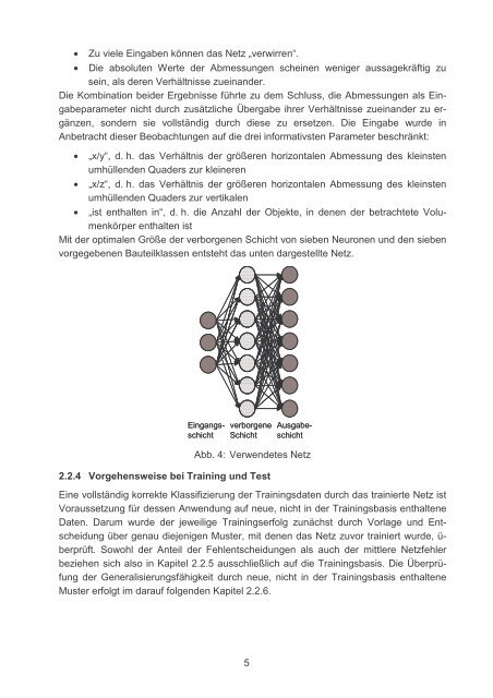 Bauteilerkennung unter Zuhilfenahme kÃ¼nstlicher neuronaler Netze