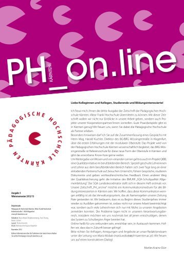 Ausgabe 3 - Pädagogische Hochschule Kärnten