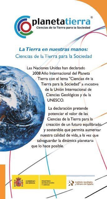 Folleto temÃ¡tico - AÃ±o Internacional del Planeta Tierra