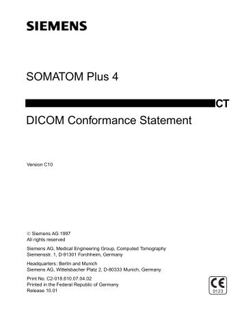 SOMATOM Plus 4 DICOM Conformance Statement - Siemens ...