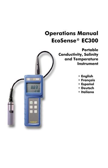 EC300 Operations Manual - YSI.com