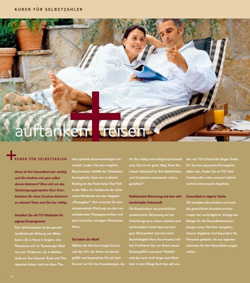 TUI - Vitalissimo - Sommer 2011 - tui.com - Onlinekatalog