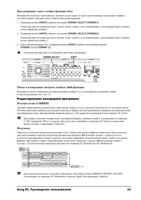 Korg R3. Ð ÑÐºÐ¾Ð²Ð¾Ð´ÑÑÐ²Ð¾ Ð¿Ð¾Ð»ÑÐ·Ð¾Ð²Ð°ÑÐµÐ»Ñ - A&T Trade