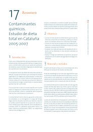 Contaminantes quÃ­micos. Estudio de dieta total en CataluÃ±a 2005 ...