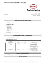 Sicherheitsdatenblatt HAHN+KOLB Art.-Nr. 66666154 - HENKEL ...