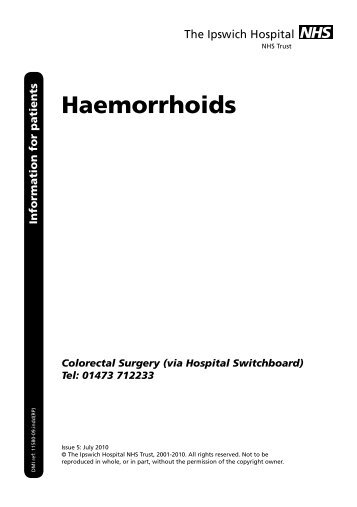 Haemorrhoids - Ipswich Hospital