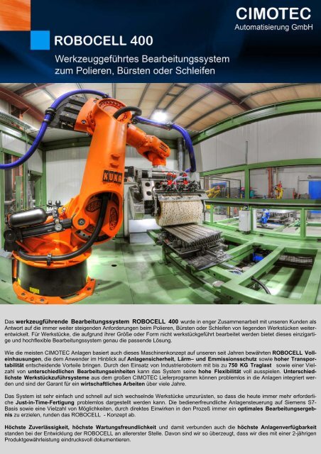 ROBOCELL 400 deutsch.pub - CIMOTEC Automatisierung Gmbh