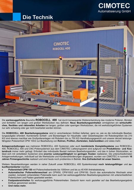 ROBOCELL 400 deutsch.pub - CIMOTEC Automatisierung Gmbh