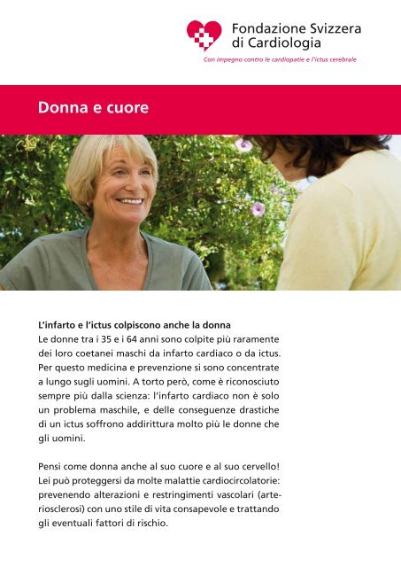 Opuscolo informativo "Donna e cuore"